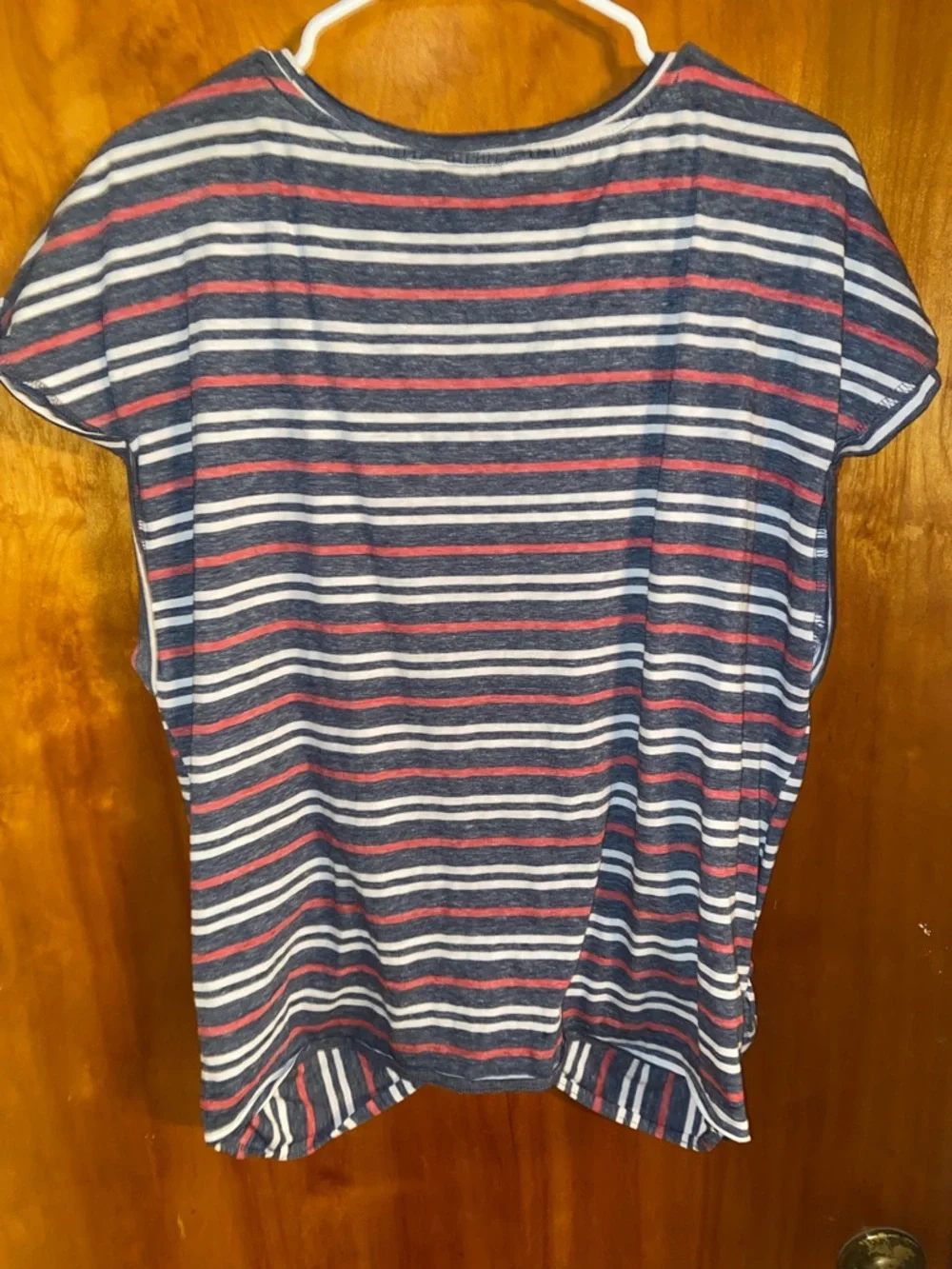Lucky Brand striped twist-front top with capped sleeves. Size XL - Picture 5 of 5